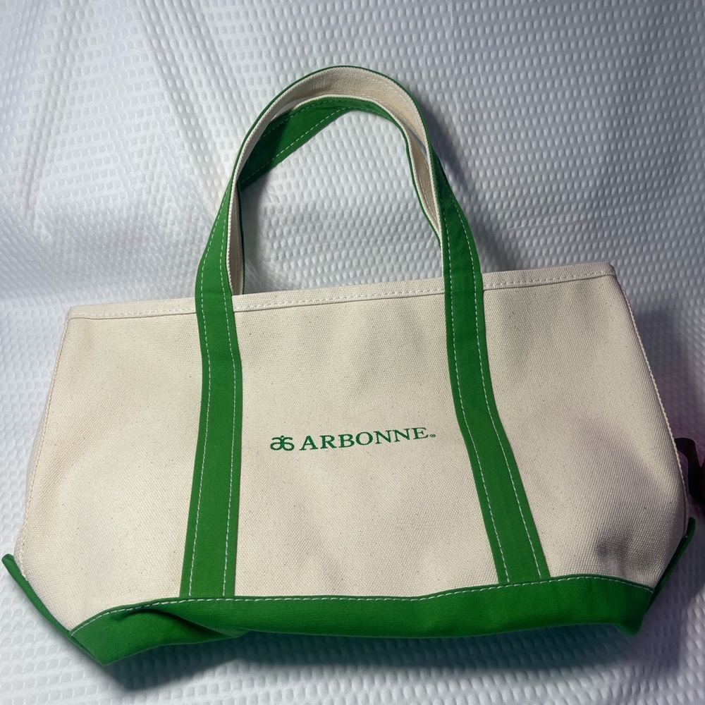 Arbonne Green and Cream Tote Bag